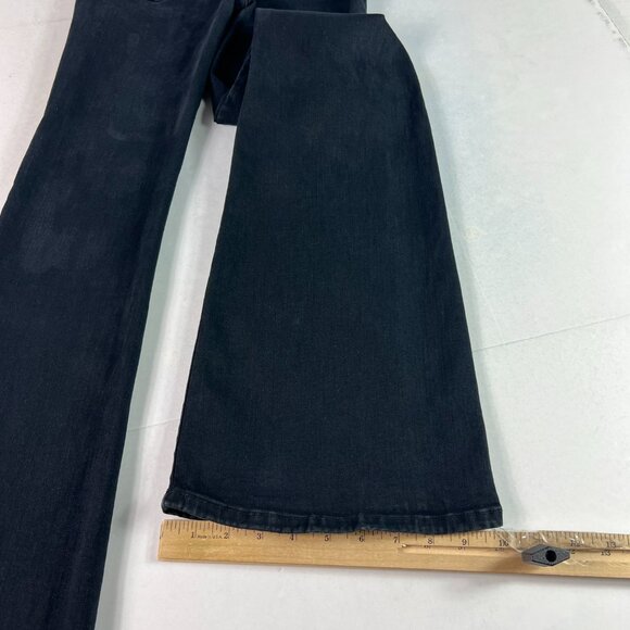 Frame Jeans Junior' 25x33* Le One Flare Mid Rise Black Faded Stretch Denim Tag 1 - Picture 11 of 16